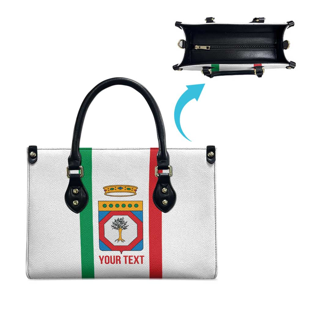 Personalized Italy Apulia Leather Bag Inspiration Flags Style - Wonder Print Shop