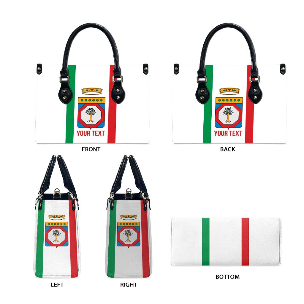 Personalized Italy Apulia Leather Bag Inspiration Flags Style - Wonder Print Shop