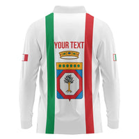 Personalized Italy Apulia Long Sleeve Polo Shirt Inspiration Flags Style