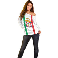 Personalized Italy Apulia Off Shoulder Sweater Inspiration Flags Style