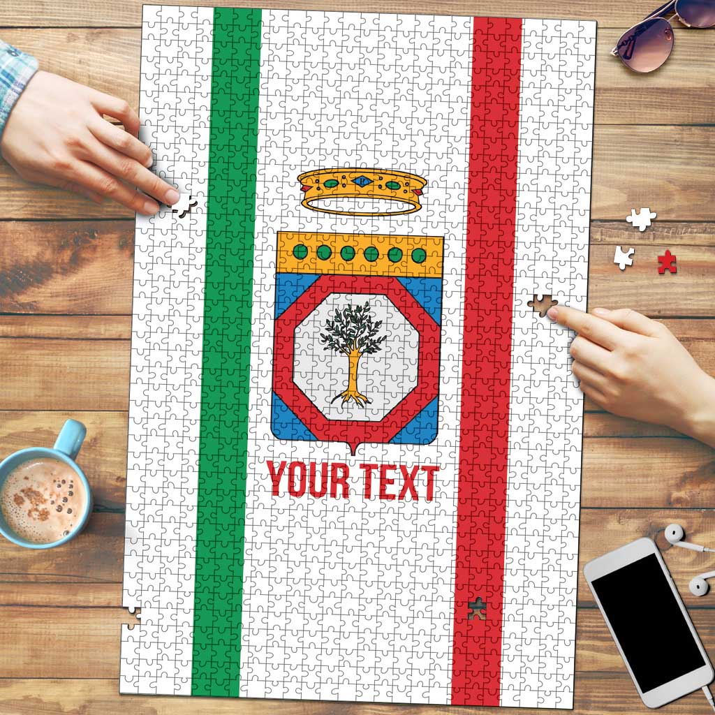 Personalized Italy Apulia Puzzle Inspiration Flags Style - Wonder Print Shop