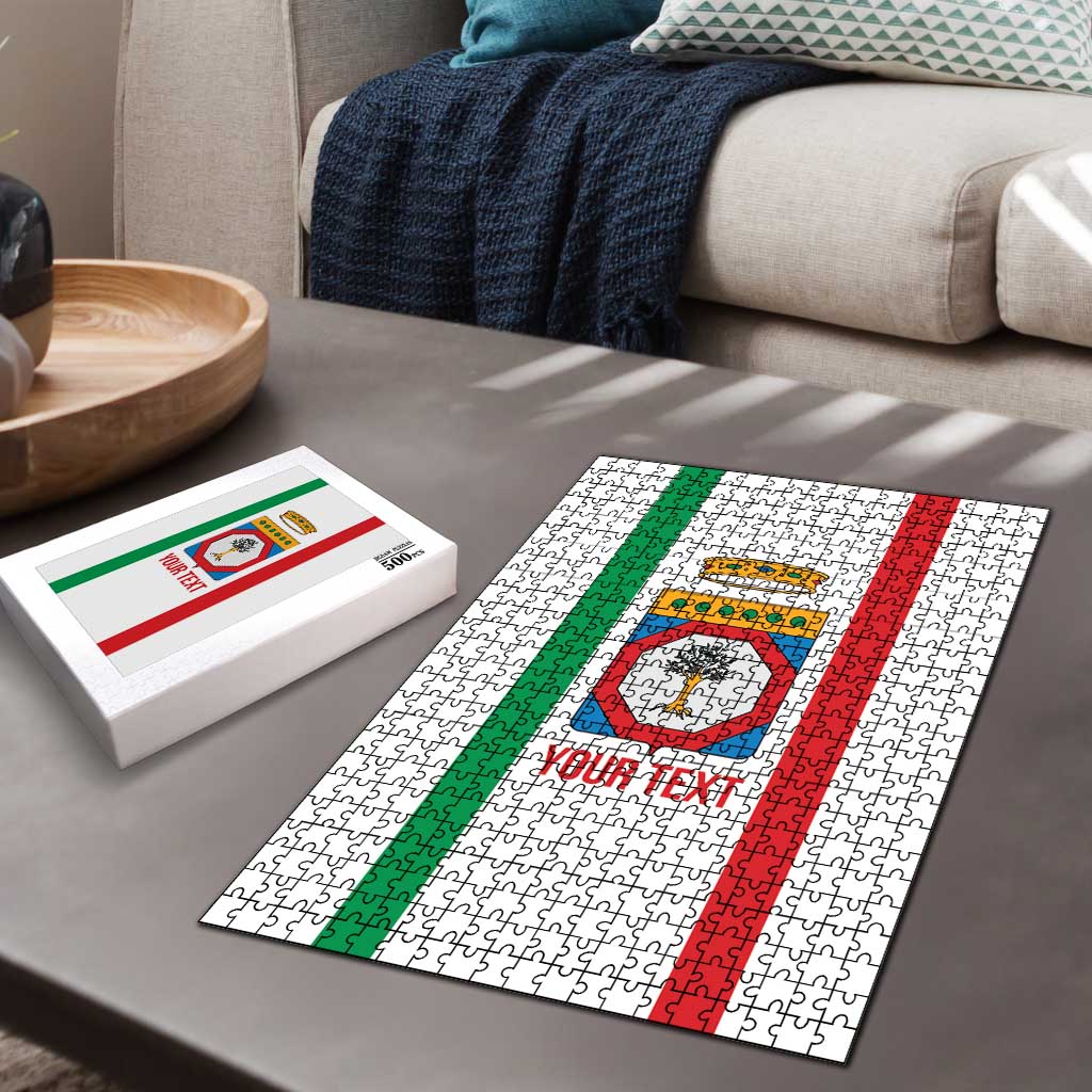 Personalized Italy Apulia Puzzle Inspiration Flags Style - Wonder Print Shop