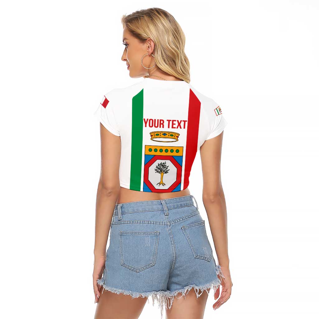 Personalized Italy Apulia Raglan Cropped T Shirt Inspiration Flags Style