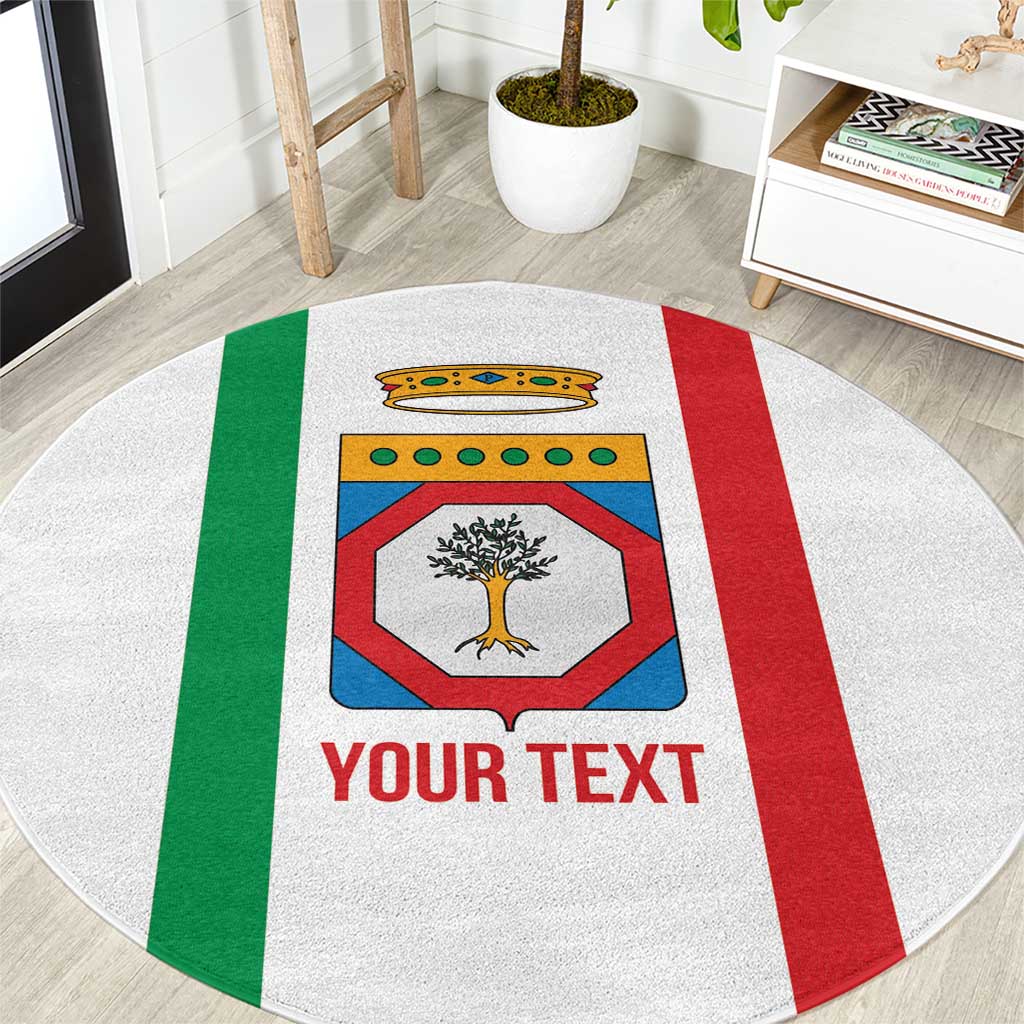 Personalized Italy Apulia Round Carpet Inspiration Flags Style