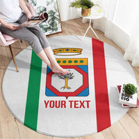 Personalized Italy Apulia Round Carpet Inspiration Flags Style