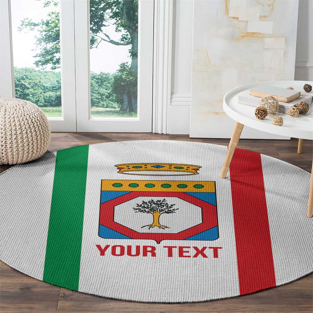 Personalized Italy Apulia Round Carpet Inspiration Flags Style