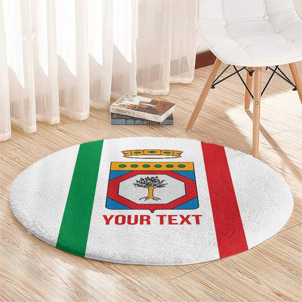 Personalized Italy Apulia Round Carpet Inspiration Flags Style