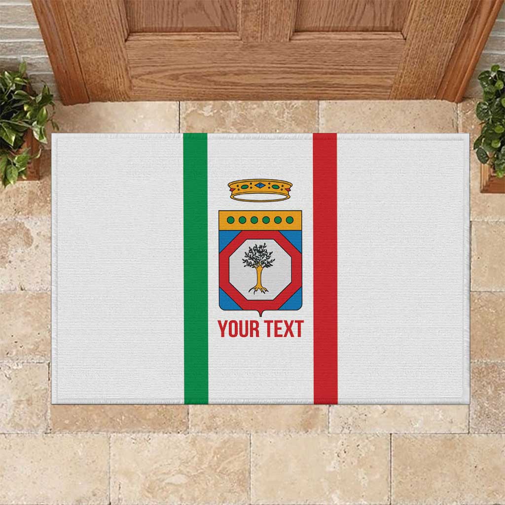 Personalized Italy Apulia Rubber Doormat Inspiration Flags Style