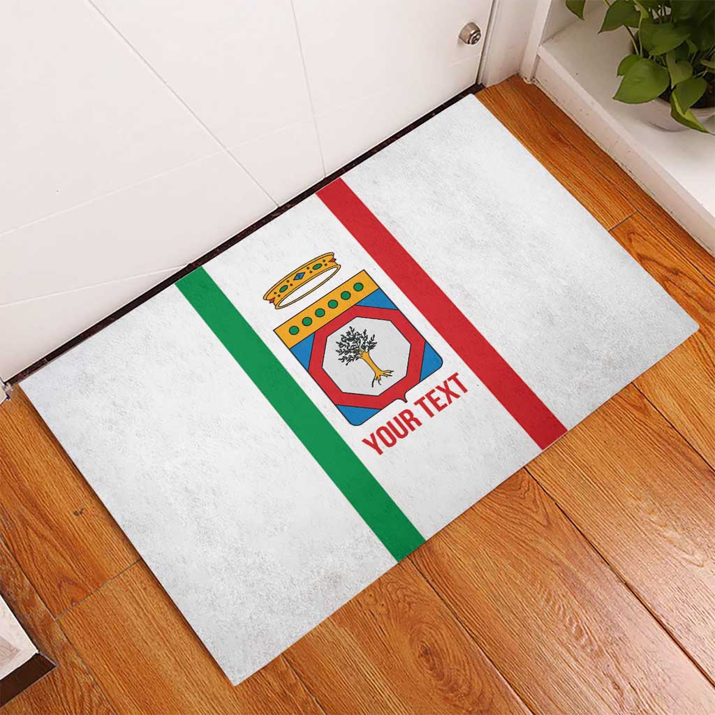 Personalized Italy Apulia Rubber Doormat Inspiration Flags Style