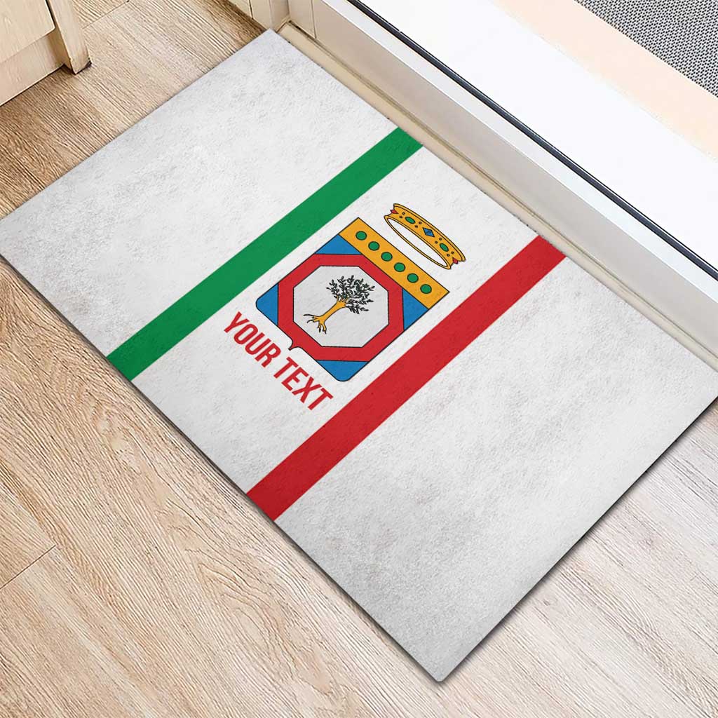 Personalized Italy Apulia Rubber Doormat Inspiration Flags Style