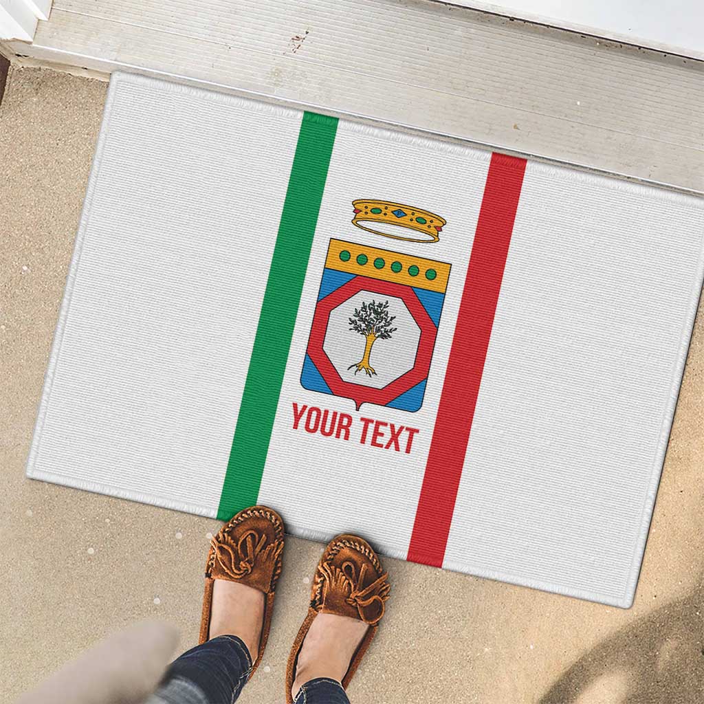 Personalized Italy Apulia Rubber Doormat Inspiration Flags Style