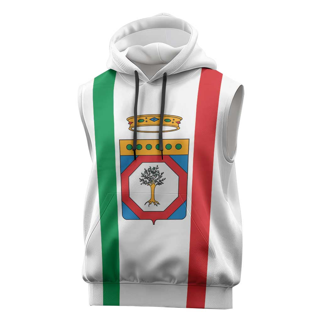 Personalized Italy Apulia Sleeveless Hoodie Inspiration Flags Style - Wonder Print Shop