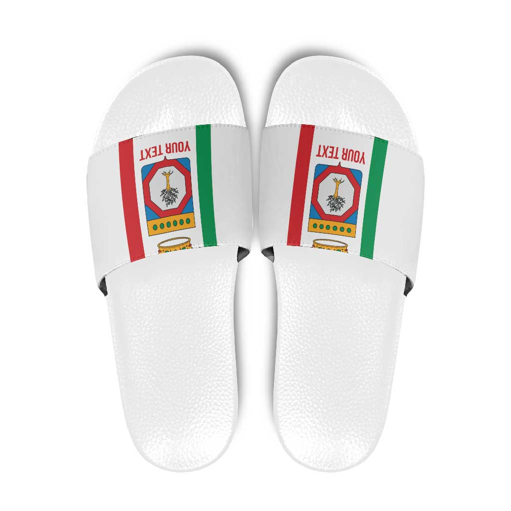 Personalized Italy Apulia Slide Sandals Inspiration Flags Style - Wonder Print Shop