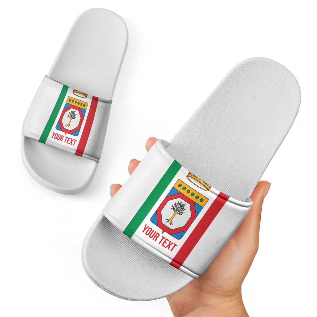 Personalized Italy Apulia Slide Sandals Inspiration Flags Style - Wonder Print Shop