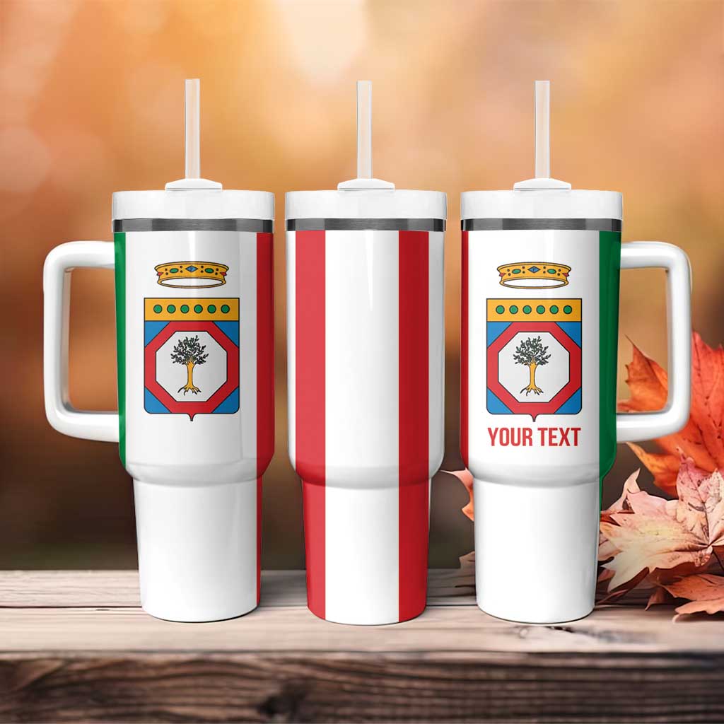 Personalized Italy Apulia Tumbler With Handle Inspiration Flags Style
