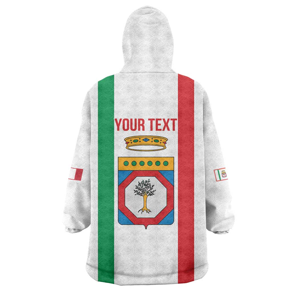Personalized Italy Apulia Wearable Blanket Hoodie Inspiration Flags Style