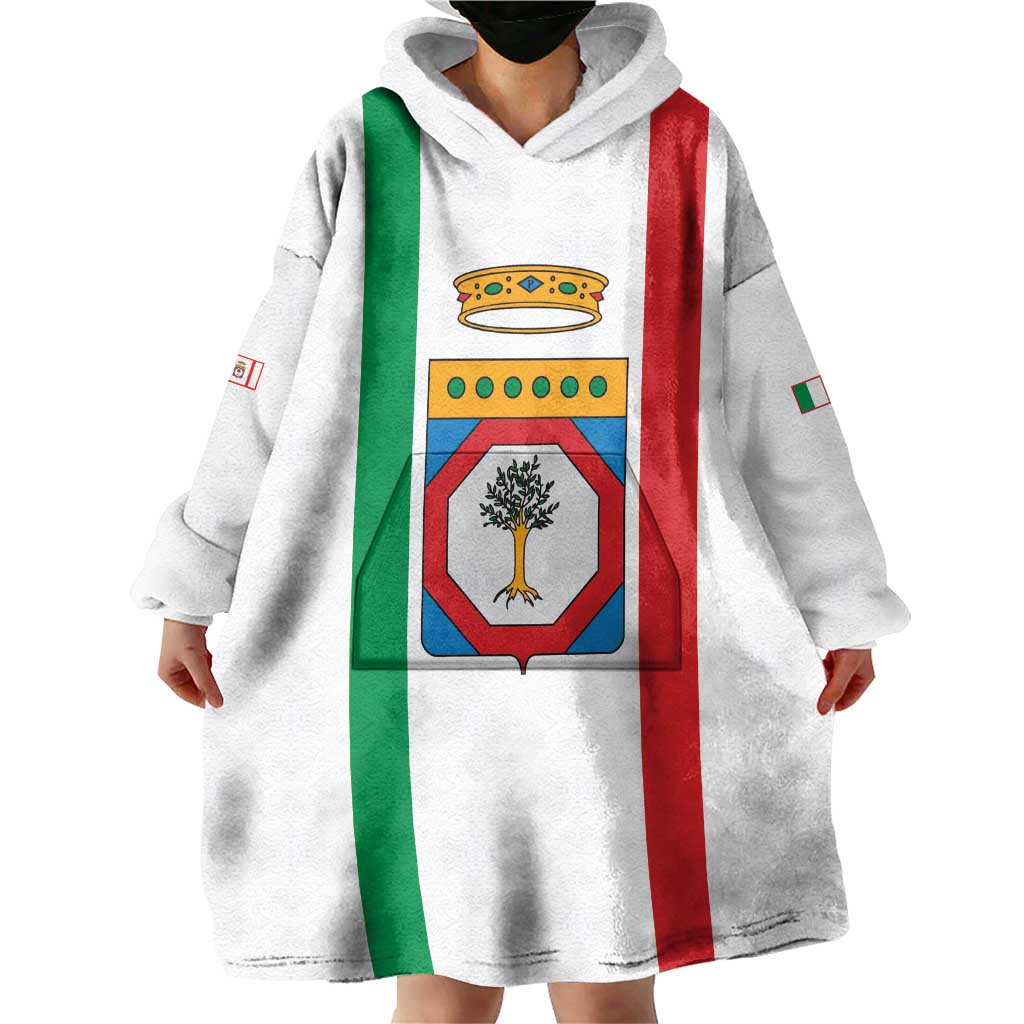 Personalized Italy Apulia Wearable Blanket Hoodie Inspiration Flags Style