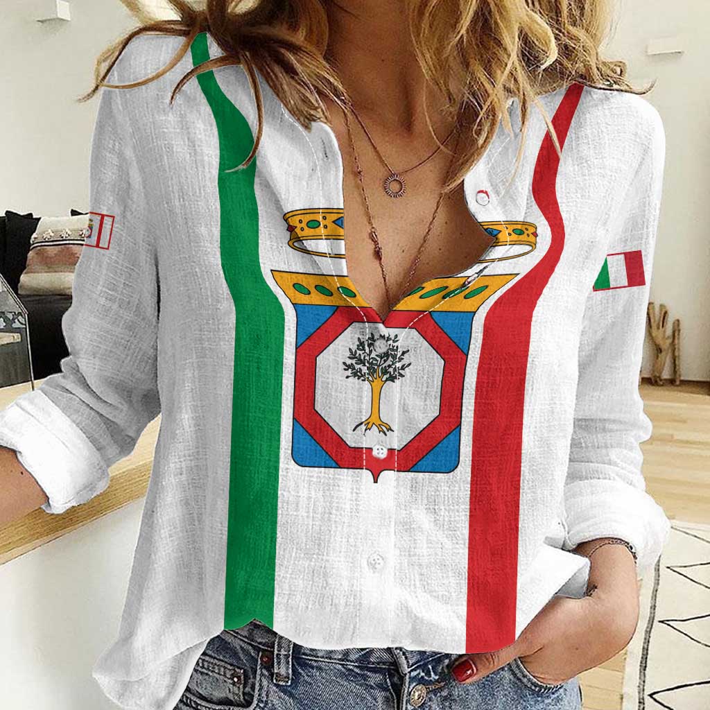 Personalized Italy Apulia Women Casual Shirt Inspiration Flags Style