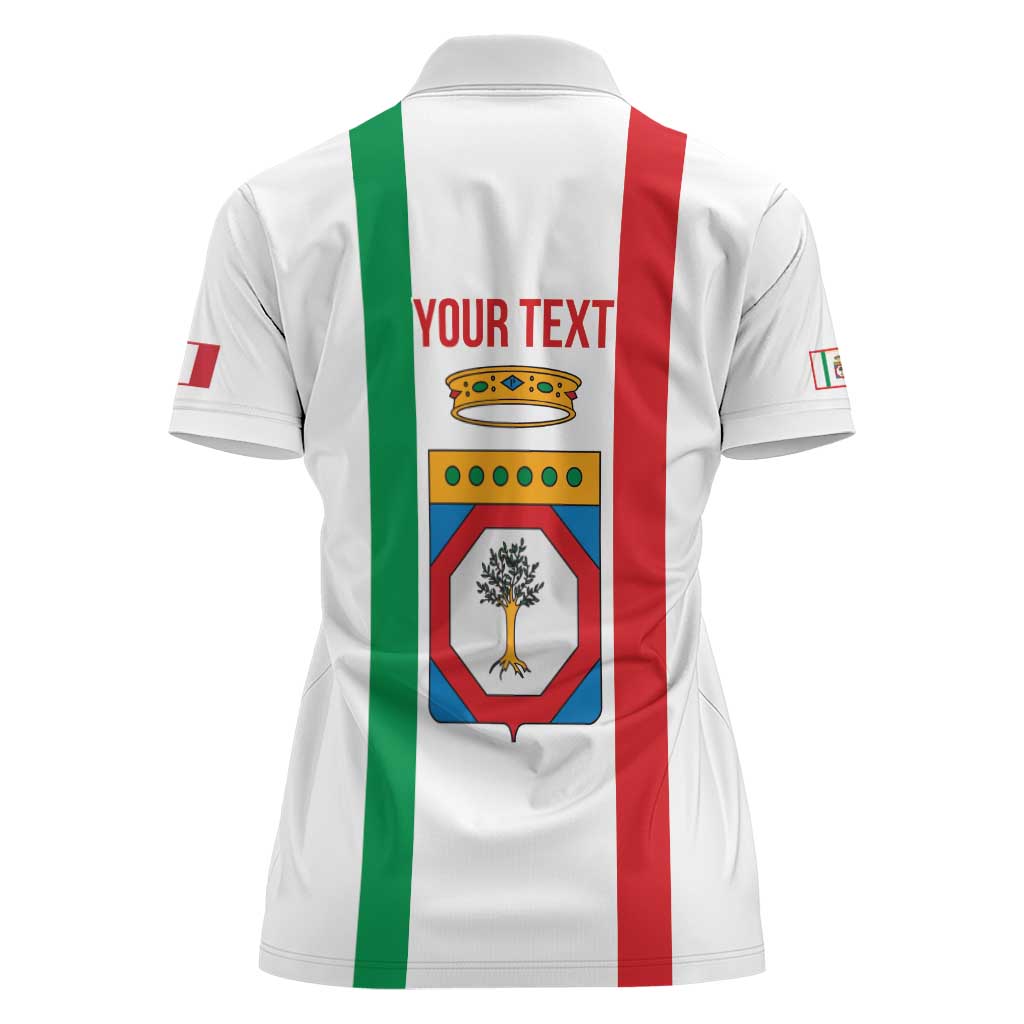 Personalized Italy Apulia Women Polo Shirt Inspiration Flags Style