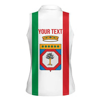 Personalized Italy Apulia Women Sleeveless Polo Shirt Inspiration Flags Style