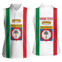 Personalized Italy Apulia Women Sleeveless Polo Shirt Inspiration Flags Style