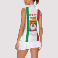 Personalized Italy Apulia Women Sleeveless Polo Shirt Inspiration Flags Style