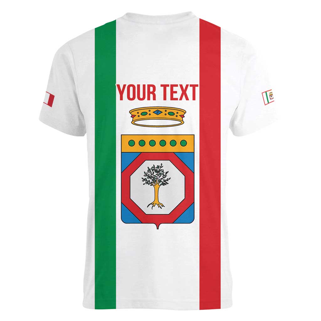 Personalized Italy Apulia Women V-Neck T-Shirt Inspiration Flags Style