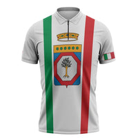 Personalized Italy Apulia Zipper Polo Shirt Inspiration Flags Style - Wonder Print Shop