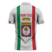 Personalized Italy Apulia Zipper Polo Shirt Inspiration Flags Style - Wonder Print Shop