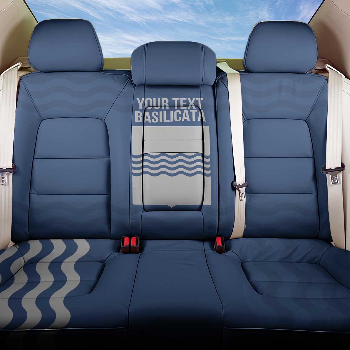 Personalized Italy Basilicata Back Car Seat Cover Inspiration Flags Style