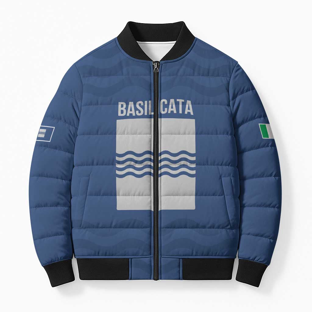 Personalized Italy Basilicata Bomber Puffer Jacket Inspiration Flags Style - Wonder Print Shop