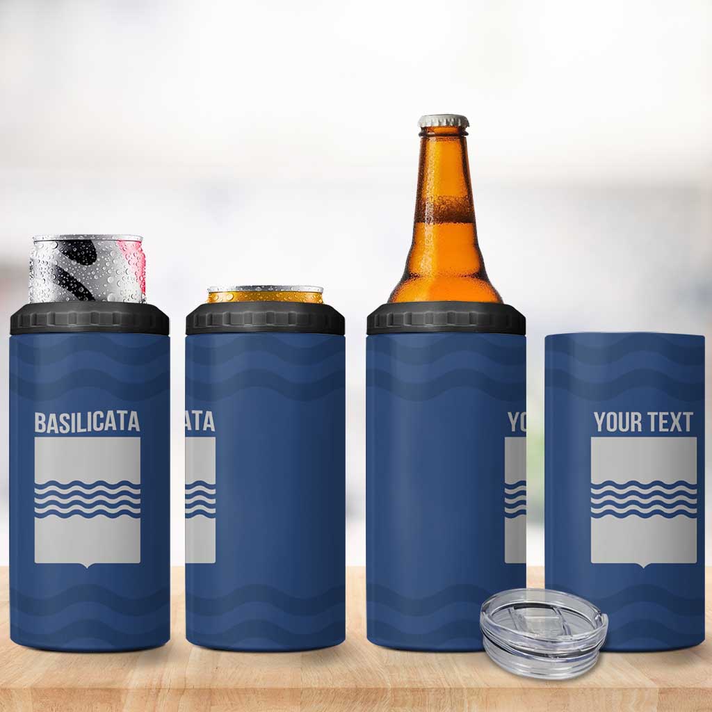 Personalized Italy Basilicata 4 in 1 Can Cooler Tumbler Inspiration Flags Style