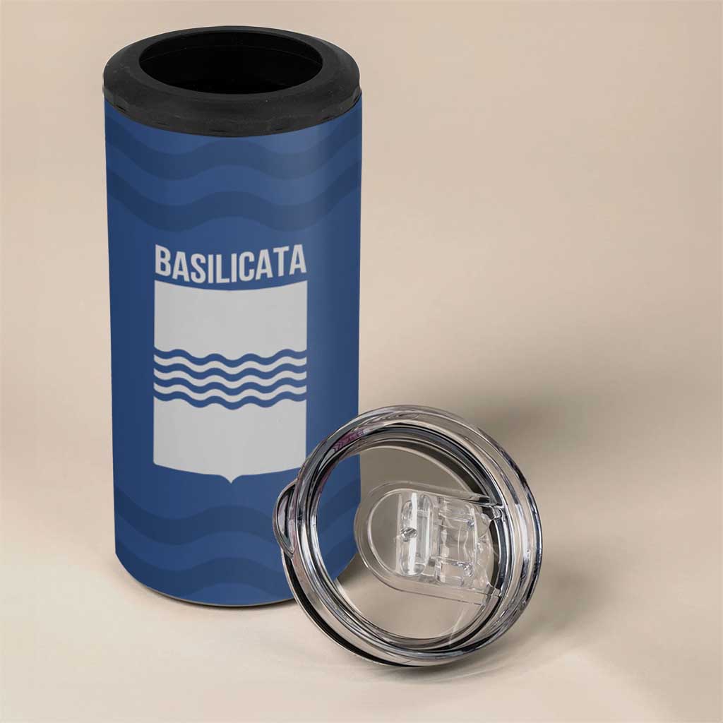 Personalized Italy Basilicata 4 in 1 Can Cooler Tumbler Inspiration Flags Style