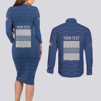 Personalized Italy Basilicata Couples Matching Long Sleeve Bodycon Dress and Long Sleeve Button Shirt Inspiration Flags Style