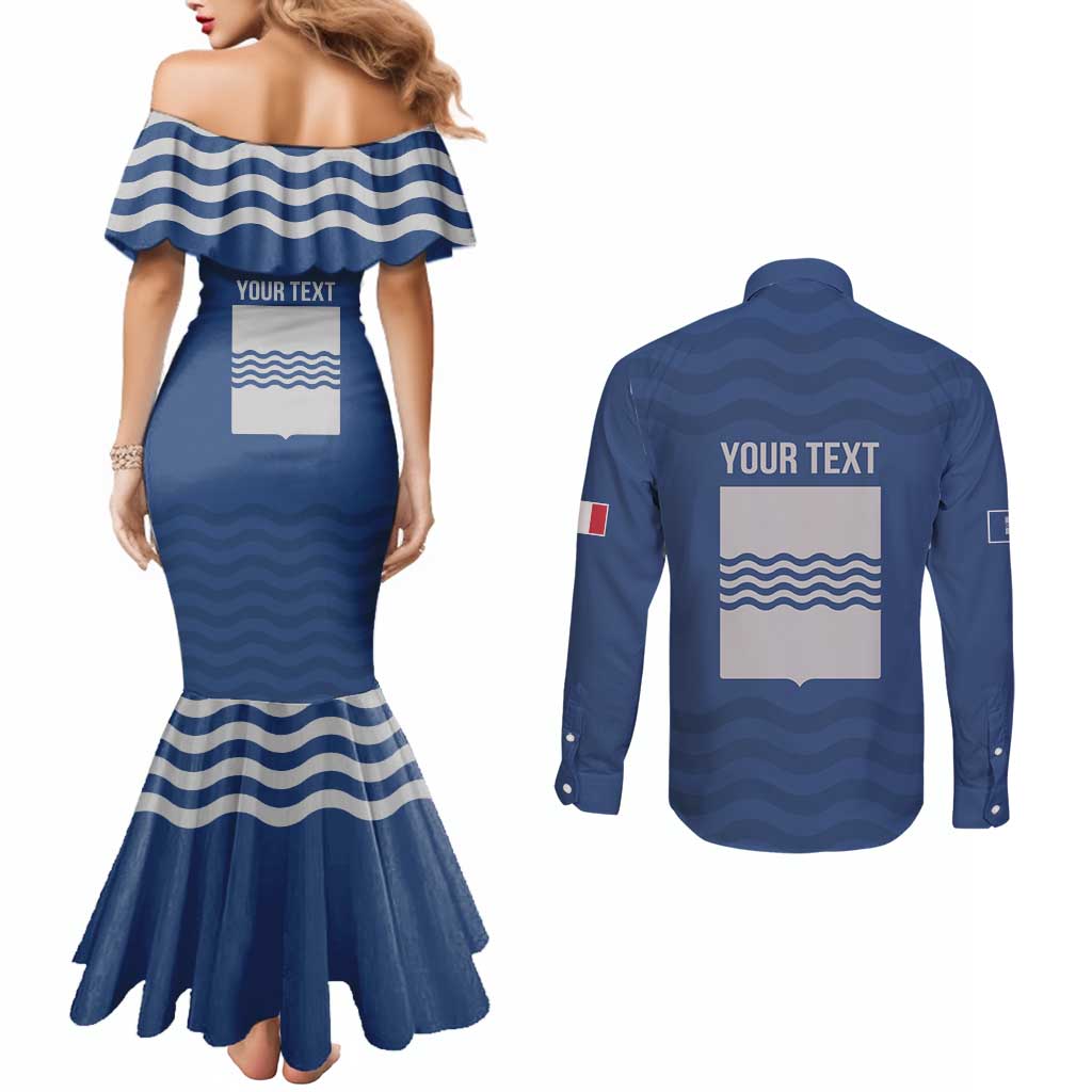 Personalized Italy Basilicata Couples Matching Mermaid Dress and Long Sleeve Button Shirt Inspiration Flags Style
