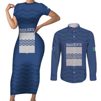 Personalized Italy Basilicata Couples Matching Short Sleeve Bodycon Dress and Long Sleeve Button Shirt Inspiration Flags Style