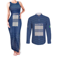 Personalized Italy Basilicata Couples Matching Tank Maxi Dress and Long Sleeve Button Shirt Inspiration Flags Style