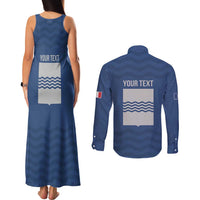 Personalized Italy Basilicata Couples Matching Tank Maxi Dress and Long Sleeve Button Shirt Inspiration Flags Style