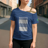 Personalized Italy Basilicata Cross Shoulder Shirt Inspiration Flags Style - Wonder Print Shop