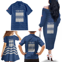 Personalized Italy Basilicata Family Matching Off The Shoulder Long Sleeve Dress and Hawaiian Shirt Inspiration Flags Style