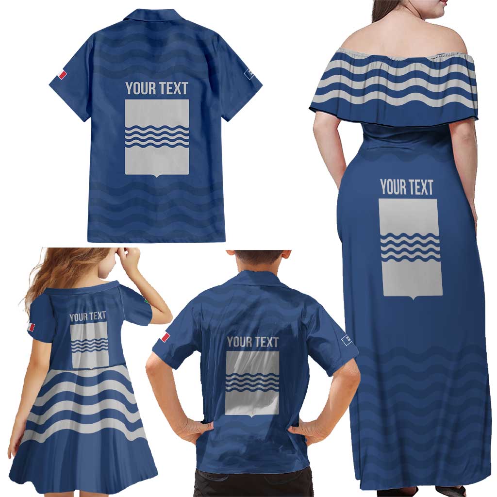 Personalized Italy Basilicata Family Matching Off Shoulder Maxi Dress and Hawaiian Shirt Inspiration Flags Style