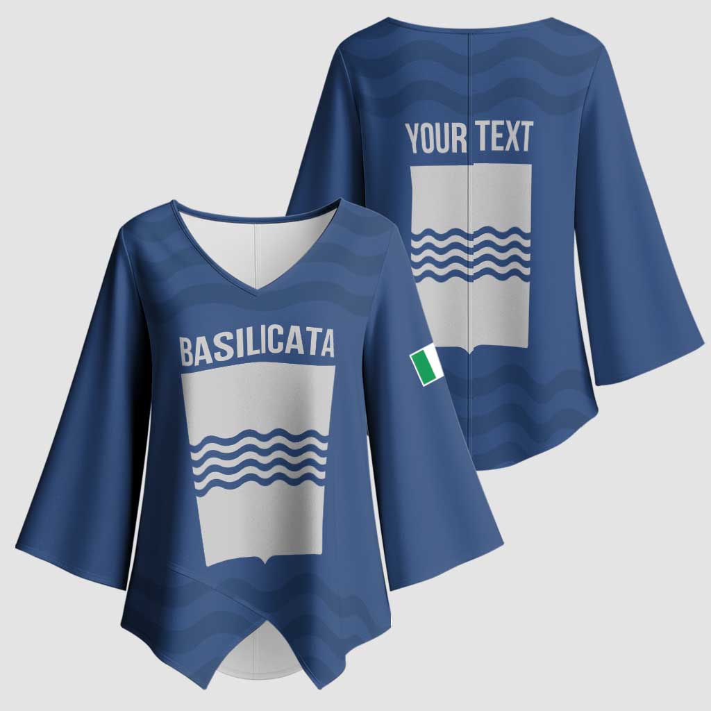 Personalized Italy Basilicata Kimono Sleeve Blouse Inspiration Flags Style - Wonder Print Shop