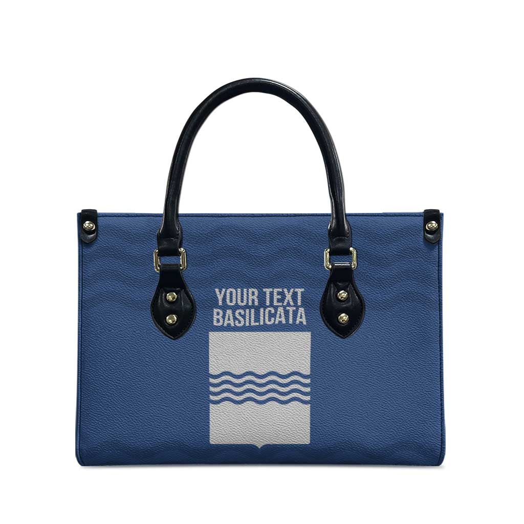 Personalized Italy Basilicata Leather Bag Inspiration Flags Style - Wonder Print Shop