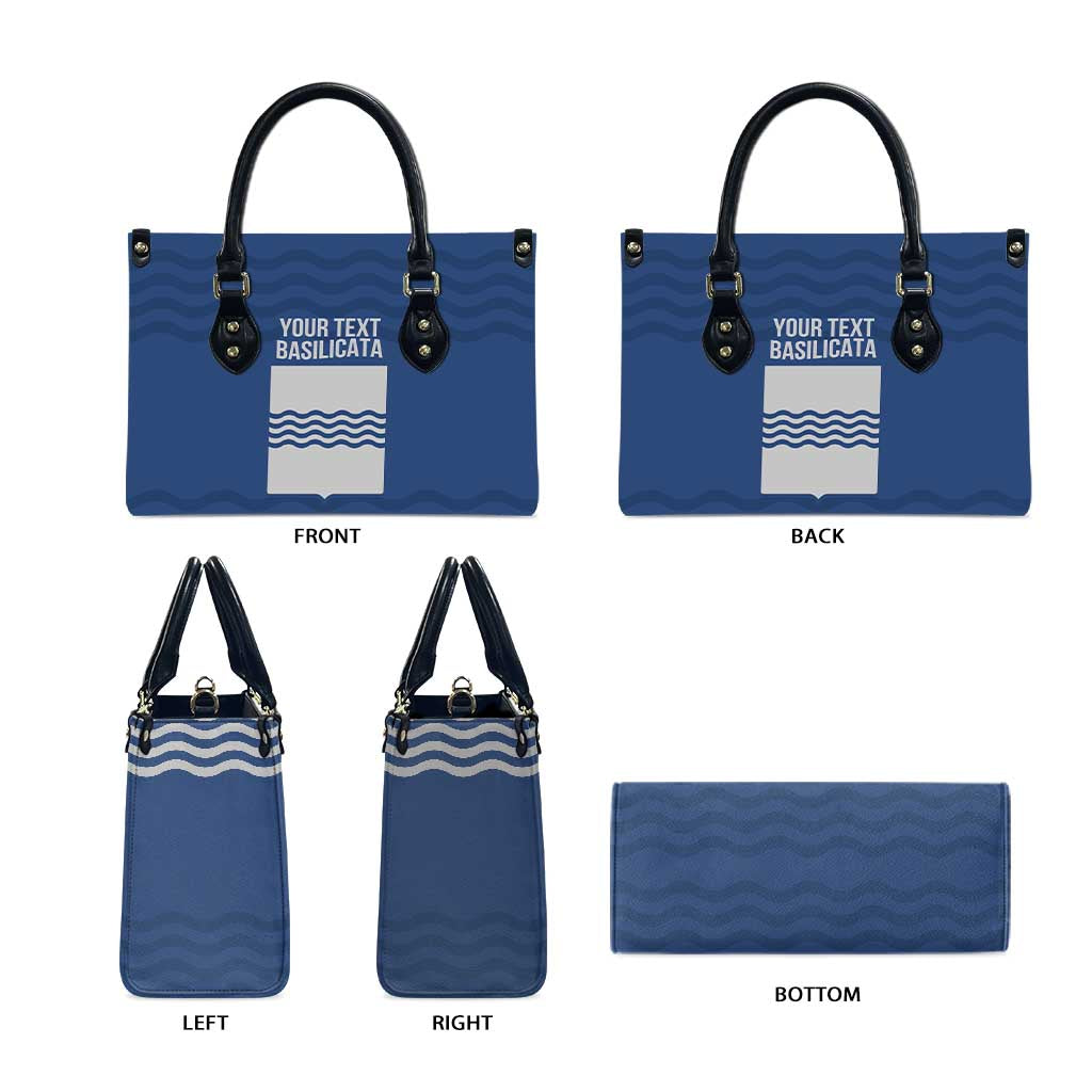 Personalized Italy Basilicata Leather Bag Inspiration Flags Style - Wonder Print Shop