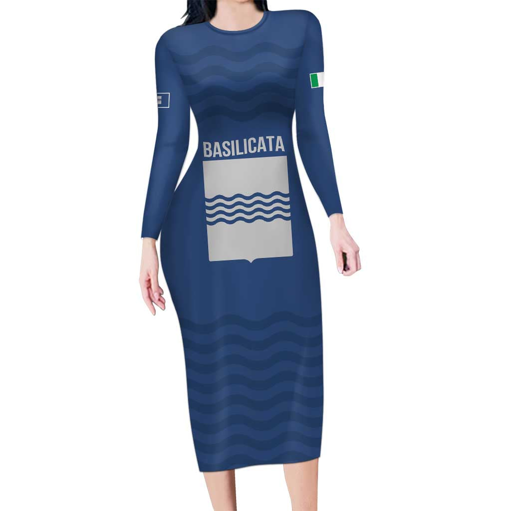 Personalized Italy Basilicata Long Sleeve Bodycon Dress Inspiration Flags Style
