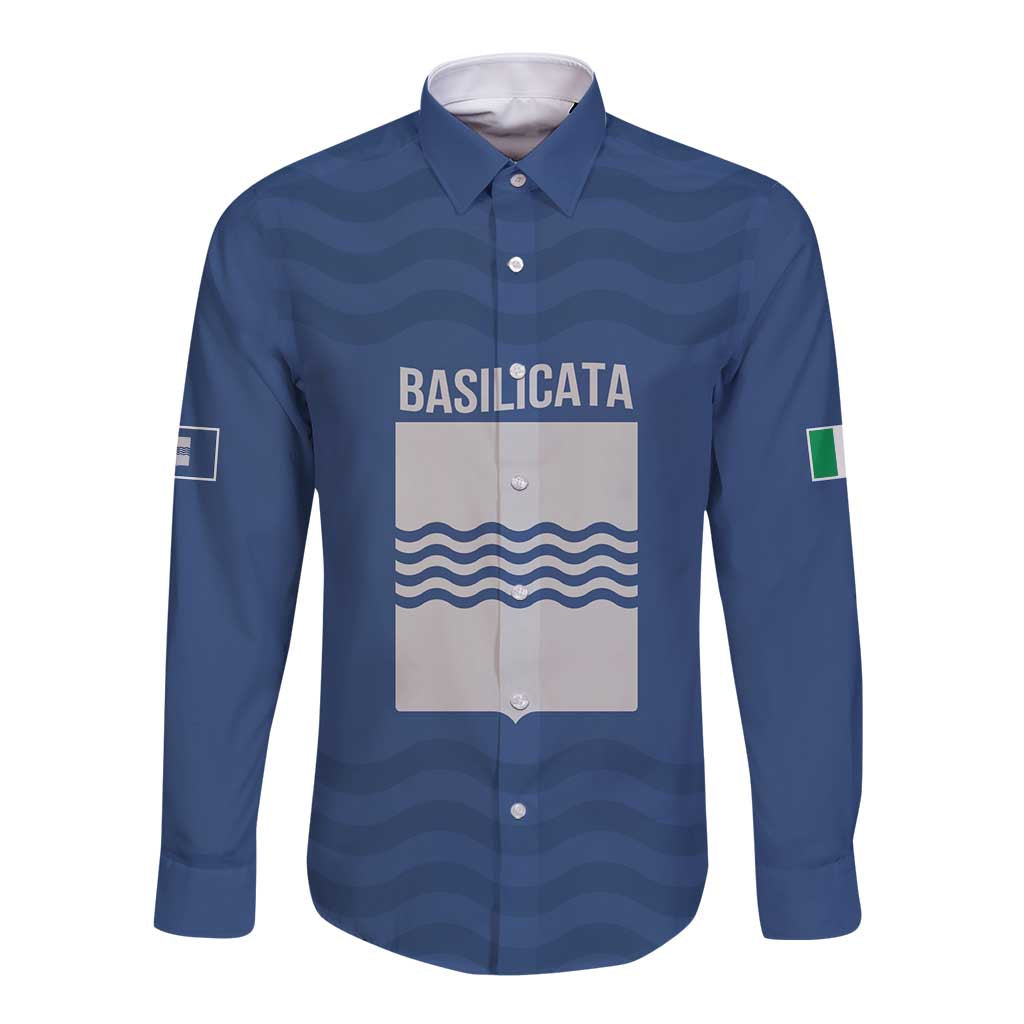 Personalized Italy Basilicata Long Sleeve Button Shirt Inspiration Flags Style
