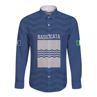 Personalized Italy Basilicata Long Sleeve Button Shirt Inspiration Flags Style