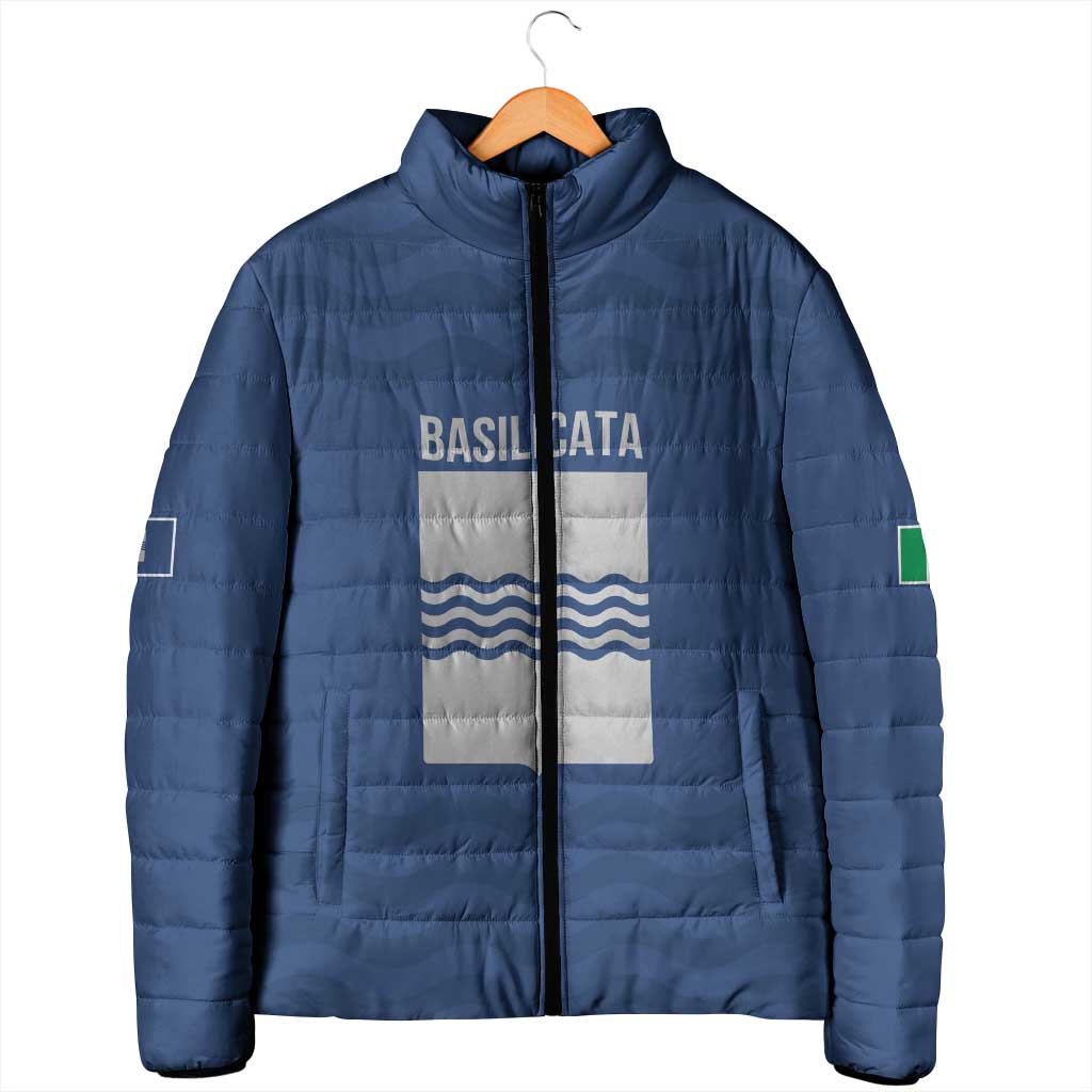 Personalized Italy Basilicata Padded Jacket Inspiration Flags Style - Wonder Print Shop