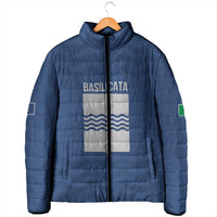 Personalized Italy Basilicata Padded Jacket Inspiration Flags Style - Wonder Print Shop