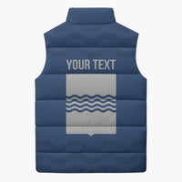 Personalized Italy Basilicata Sleeveless Puffer Jacket Inspiration Flags Style - Wonder Print Shop